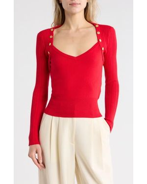 L'Agence Nara Tank & Shrug Set - Red