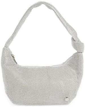 OLGA BERG Jessica Crystal Croissant Bag - Gray