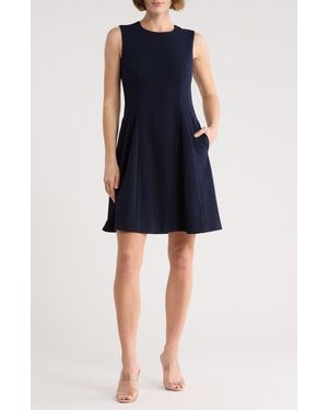 Eliza J Sleeveless Fit And Flare Dress in Black | Lyst