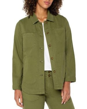 Liverpool Los Angeles Denim Shirt Jacket - Green