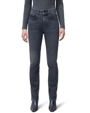 Lafayette 148 New York Reeve High Waist Straight Ankle Jeans - Blue
