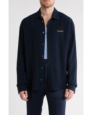 Off-White c/o Virgil Abloh Holiday Logo Overshirt - Blue