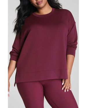 Spanx Airessentials Crewneck Sweatshirt - Purple