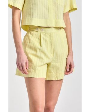 Derek Lam Boswell Cotton Shorts - Yellow
