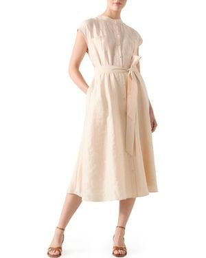LK Bennett Fran Belted Shirtdress - Natural