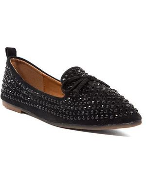 Chic by Lady Couture Sherry Embellished Bow Flat - Black