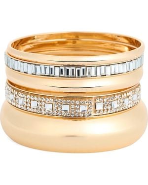 Nordstrom Rack Set Of 5 Crystal Bangles - Metallic