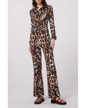 Diane von Furstenberg Michele Long Sleeve Jumpsuit - Multicolor