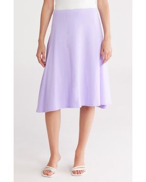 Go Couture Flared Midi Skirt - Purple