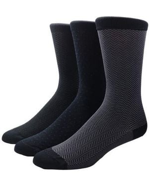 Hickey Freeman 3-Pack Dress Socks - Black