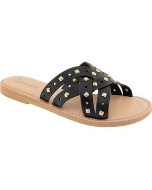 Splendid Simon Studded Slide Sandal - Black