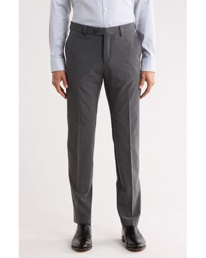Gino Vitale Slim Fit Stretch Dress Pants - Gray