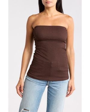 Vigoss Textured Tube Top - Brown