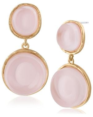 Jardin Simulated Quartz Drop Earrings - Pink