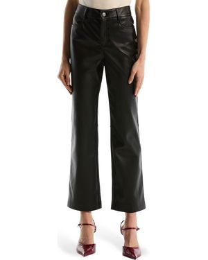 Laundry by Shelli Segal Faux Leather Cropped Bootcut Pants - Black