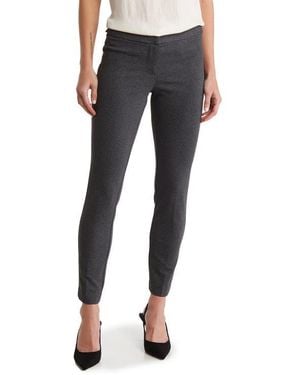 Amanda + Chelsea Amanda Slim Ankle Grid Pants - Blue