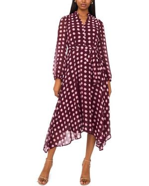 Halogen® Long Sleeve Midi Dress - Red