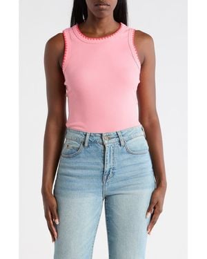 Caslon Whipstitch Tank - Blue