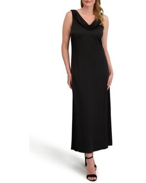 Laundry by Shelli Segal Roxanne Cowl Neck Sleeveless Maxi Dress - Black