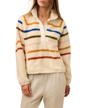 Faherty Fireside Fleece Pullover Top - Natural