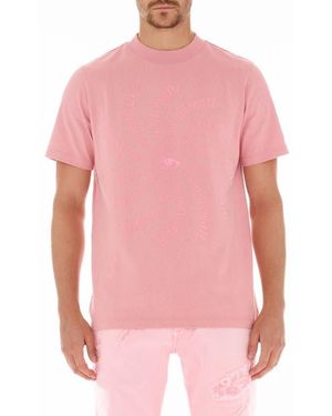 HVMAN Logo Eye Crew T-Shirt - Pink