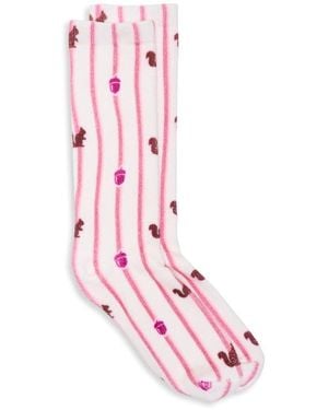 Nordstrom Rack Printed Cozy Socks - Pink