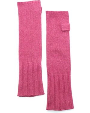 Portolano Cashmere Fingerless Gloves - Pink
