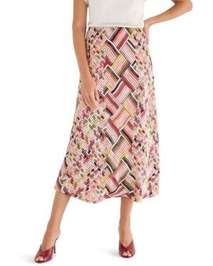 NIC+ZOE Colorweave Slip Skirt - Pink