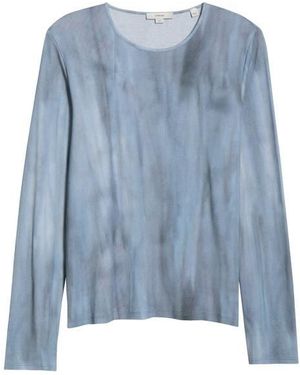 Vince Pima Cotton & Modal Top - Blue