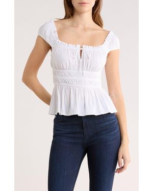 Abound Pretty Peplum Top - Blue