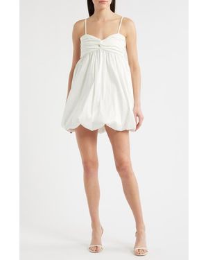 Likely Serefina Mixed Media Bubble Minidress - White