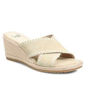 Söfft Indie Espadrille Platform Wedge Slide Sandal - Natural