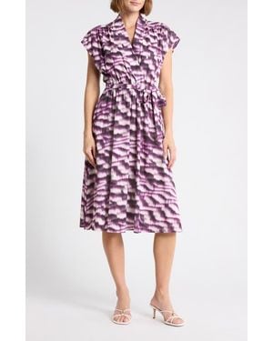 DKNY Commuter Tie Waist Dress - Red
