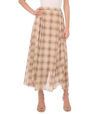 Halogen® Plaid Maxi Skirt - Natural