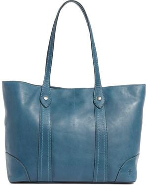 Frye Melissa Leather Shopper Tote Bag - Blue