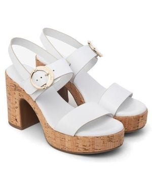 Nero Giardini Slingback Platform Sandal - White