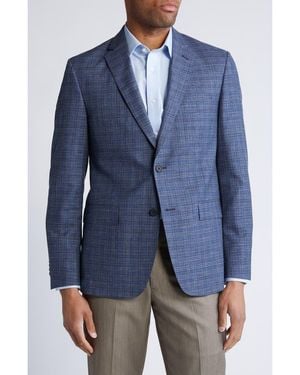 JB Britches Plaid Wool & Silk Blend Sport Coat - Blue