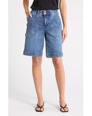 Democracy Porkchop Long Denim Shorts - Blue