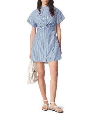 Rag & Bone Gretchen Stripe Poplin Shirtdress - Blue