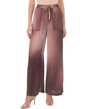 1.STATE Drawstring Waist Wide Leg Pants - Pink