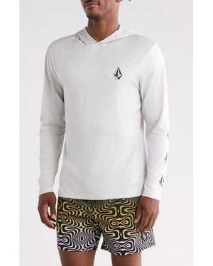 Volcom Deathly Stones Hooded Sun Shirt - White