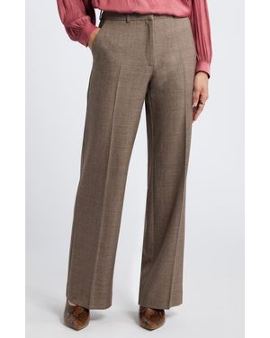 Nordstrom Textured Straight Leg Pants - Brown