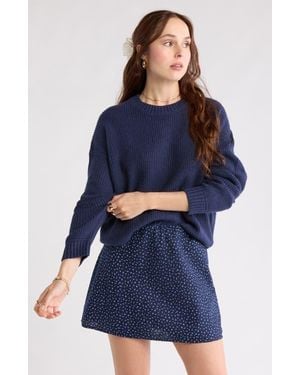 Abound Cozy Crew Pullover Sweater - Blue