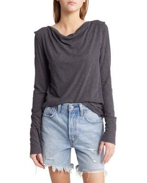Free People Kimmi Cotton Blend Top - Black