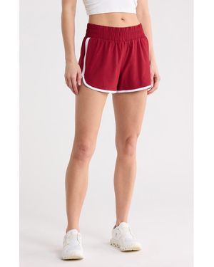 90 Degrees Seraphine Ripstop Running Shorts - Red