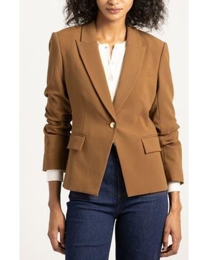 10 Crosby Derek Lam Ralph Ruched Sleeve Jacket - Blue