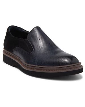 Zanzara Perforated Leather Slip-On Shoes - Black
