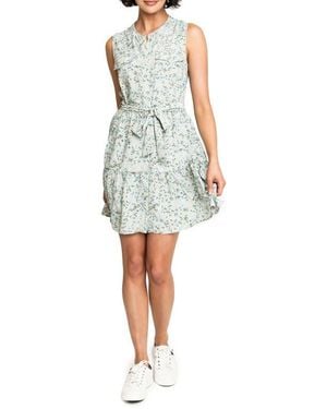 Gibsonlook Wildflower Tie Waist Dress - Blue