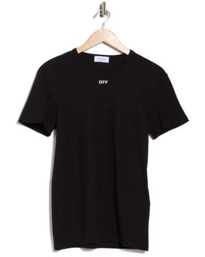 Off-White c/o Virgil Abloh Off Stamp Rib Stretch Cotton T-Shirt - Black