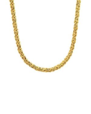 Steeltime Stainless Steel Rope Chain Necklace - Metallic